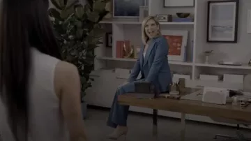 Teal Double Breasted Blazer worn by Brianna Hanson (June Diane Raphael) in Grace and Frankie Season 6 Episode 6