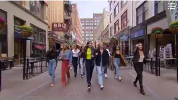 Black Suede Wedge Sneak­ers worn by Hannah Ann S. in The Bachelor Season 24 Episode 4