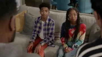 Tie Dye Sweat-shirt porté par Marsai Martin de black-ish Saison 6, Épisode 14