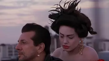 Big gold earring worn by Angelina Jolie in The Greatest music video by Lana Del Rey