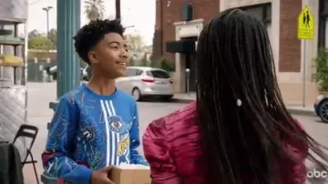 Tiger Embroidered Sweatshirt worn by Miles Brown in black-ish Season 6 Episode 14