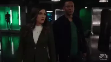 Green Blazer worn by Dinah Drake (Juliana Harkavy) in Arrow Season 8 Episode 10