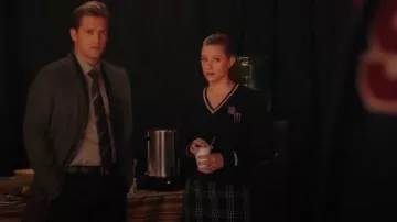 Blue and black checked a line mini skirt worn by Betty Cooper (Lili Reinhart) in Riverdale Season 4 Episode 11