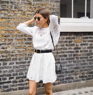 Weave Dress White of Charlotte Olivia on the Instagram account @iamcharlotteolivia