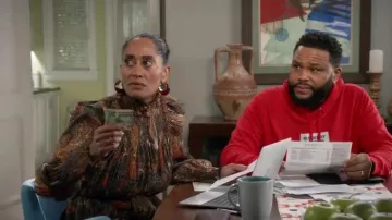 Haute Cou Long Cou de la Robe portée par arc-en-ciel Johnson (Tracee Ellis Ross), en black-ish Saison 6, Épisode 14