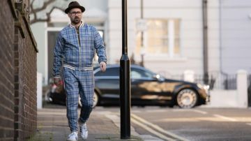 Plaid Tracksuit Sweatpant worn by Coach (Colin Farrell) in The Gentlemen