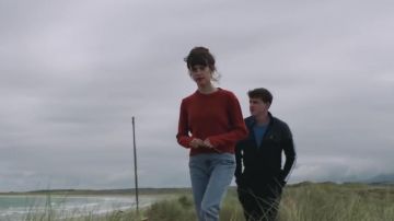 Rust red sweater in NORMAL PEOPLE Trailer (2020) Drama Series