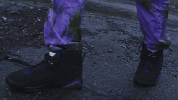 Palm angels purple tie-dye drawstring cargo pantalones de carga de Key Glock en el video musical Key Glock - I'm Just say (Video Oficial)