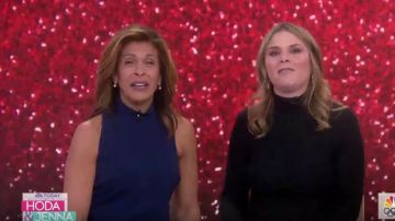 Black halo Gar­de­nia Two-Piece Jump­suit worn by Hoda Kotb on Today  January 29, 2020