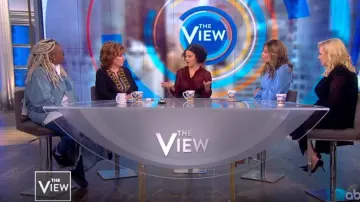 Ann demeulemeester Striped Vel­vet Shirt worn by Ilana Glazer on The View January 29, 2020