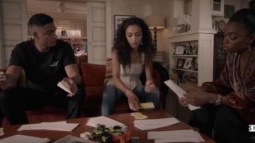 Smocked Linen Blend Top worn by Olivia Baker (Samantha Logan) in All American Season 2 Episode 9