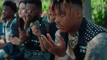 Black studded punk vest of Juice Wrld in benny blanco, Juice WRLD - Graduation (Official Music Video)