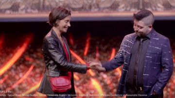 The red bag in leather, Alessandra Sublet in Stars in the nude