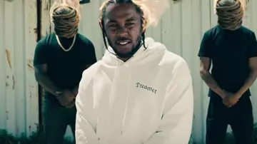 White "Dreamer" hoodie of Kendrick Lamar in Kendrick Lamar - HUMBLE.