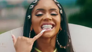 Silver hair clips of Saweetie in Saweetie - My Type (Official Video)