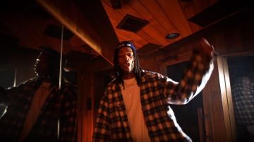 New Era Los Angeles LA Dodgers Fitted Hat Royal Blue White Woodmark Script of Wiz Khalifa in the music video Wiz Khalifa - Chappelle's Show feat. AD [Official Music Video]