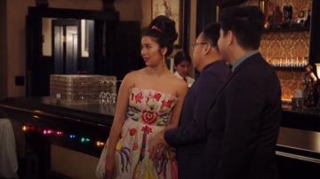 Floral Applique Strapless Mini Dress worn by Cheyenne (Nichole Bloom) in Superstore Season 5 Episode 14