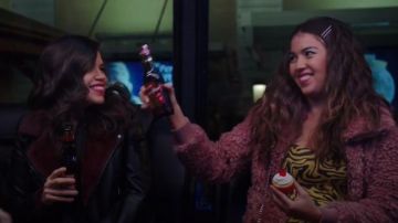Yellow & Black Zebra Print Corset Strapless Top worn by Cheyenne (Nichole Bloom) in Superstore Season 5 Episode 14