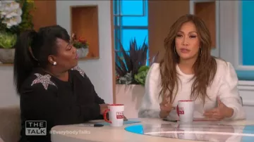 Macy's Black Sweat­shirt worn by Sheryl Underwood on The Talk January 31, 2020