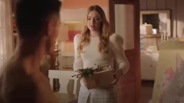 White Puff Sleeve Sweater worn by Kirby Anders (Maddison Brown) in Dynasty Season 3 Episode 11