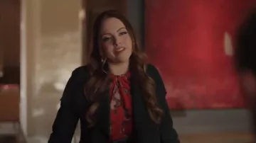 Green Wrap Belted Coat worn by Fallon Carrington (Elizabeth Gillies) in Dynasty Season 3 Episode 11