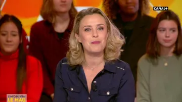 La Chemise manches longues liseré poches marine de Isabelle Moreau dans L'Info du vrai du 04 02 2020