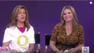 Ganni Flo­ral-print Drepe de Chine Wrap Dress worn by Jenna Bush Hager on Today February 3, 2020