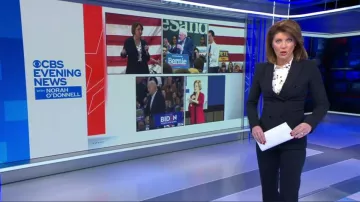 L'équipement Slim Signature Haut en Soie porté par Norah O'Donnell sur CBS this Morning 3 février 2020