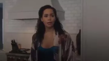 Bird Floral Print Silk Robe worn by Macy Vaughn (Madeleine Mantock) in Charmed Season 2 Episode 11