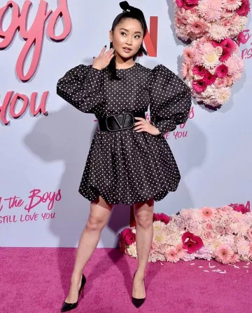 Christian Louboutin So Kate Leather Pumps of Lana Condor on the Instagram account @lanacondor February 4, 2020