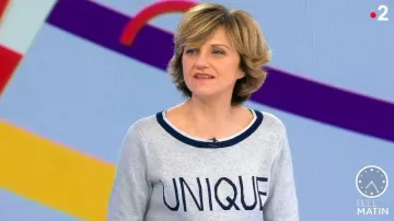 The sweater's Unique Valérie Maurice in Télématin the 05.02.2020
