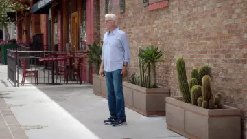 New Balance Navy Blue Training Running Shoes worn by Michael (Ted Danson) as seen in The Good Place (S04E13)