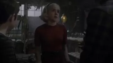 Red Striped Sweater worn by Sabrina Spellman (Kiernan Shipka) in Chilling Adventures of Sabrina Season 2 Episode 5