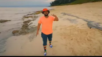 Orange T-Shirt worn by ScHoolboy Q in ScHoolboy Q - Man Of The Year
