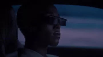 Adam Selman x Le Specs The Flex Square black sunglasses worn by Nomi (Lashana Lynch) as seen in No Time to Die