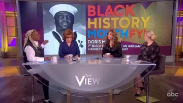 Iro Belt­ed Leather Jump­suit worn by Sunny Hostin on The View February 4, 2020