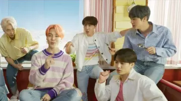 Mono­gram Shirt worn by Jin in the music video BTS (방탄소년단) '작은 것들을 위한 시 (Boy With Luv) feat. Halsey' Official MV