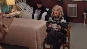 Frill Mi­ni Dress worn by Moira Rose (Catherine O'Hara) in Schitt's Creek Season 6 Episode 5