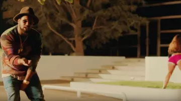 Khaki Wide Fedora Hat worn by ScHoolboy Q in ScHoolboy Q - Overtime ft. Miguel, Justine Skye