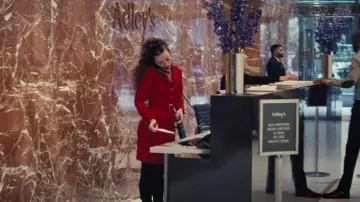 Chanel Red Dress worn by Adley (Hailey Gates) as seen in Uncut Gems