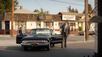 1961 Ford Falcon Deluxe car in black (Fordor Sedan) as seen in Ford v Ferrari