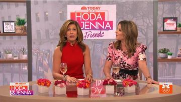 Black halo Red Two Piece Jump­suit worn by Hoda Kotb on Today February 6, 2020
