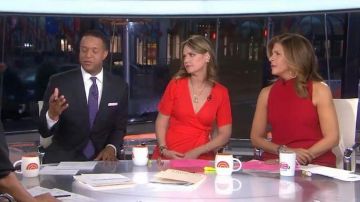 A.l.c. Vestido de seda roja con cinturón usado por Savannah Guthrie en today 6 de febrero de 2020