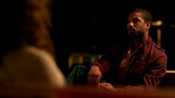 Members Only Classic Zip-Front Jacket in burgundy worn by Bryan Stevenson (Michael B. Jordan) as seen in Just Mercy