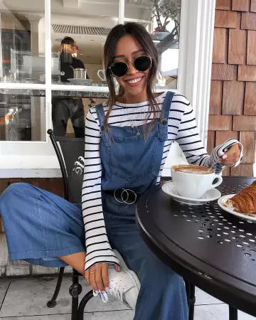 Ribbed Strip Top of Danielle Brown on the Instagram account @danielleebrownn