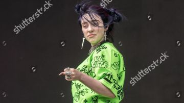 Freak City X Bil­lie Eil­ish green hoodie worn by Billie Eilish in Billie Eilish - Funny Moments