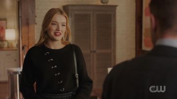 Noir Jupe en Tweed de Kirby Anders (Maddison Brun) dans Dynastie (S03E12)