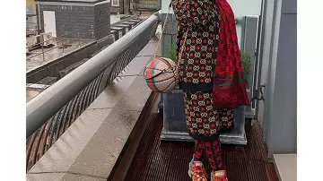 Pur­ple crys­tal flashtrek sneak­ers worn by Billie Eilish in Billie Eilish - Funny Moments