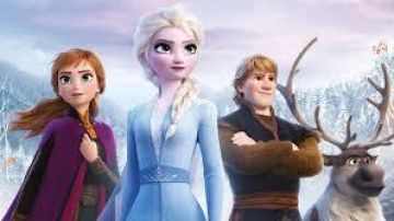 The blue dress worn by Elsa (Idina Menzel) in the animated film Frozen 2