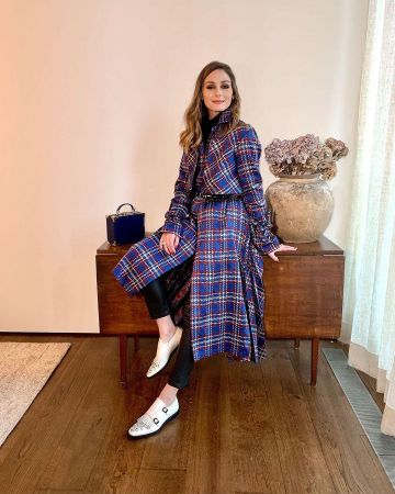 Fratelli rossetti Double Buckle Leather Derby usado por Olivia Palermo en Instagram febrero 5, 2020